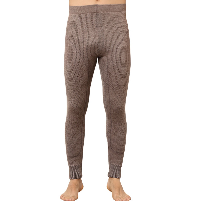 Leggings Double plus épais en cachemire et laine pour homme, pantalon tricoté , Long, pour l'hiver, 3 couleurs,