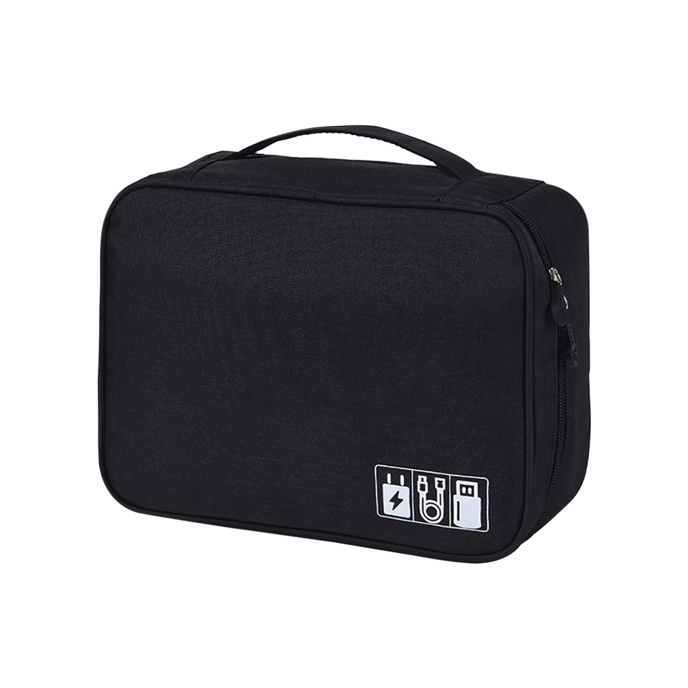Phone Cord Protector Cable Management Organizer Digital Product Storage Bag Cable Management Cable Organizer Cord Hider: black