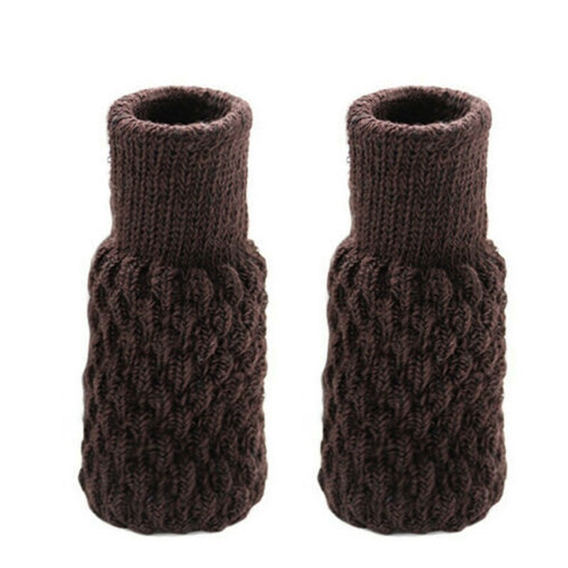 4 Stuks Stoel Been Sokken Doek Handschoenen Vloer Bescherming Breiwol Sokken Anti-Slip Tafel Meubels Voeten Mouw Cover protectors: A3