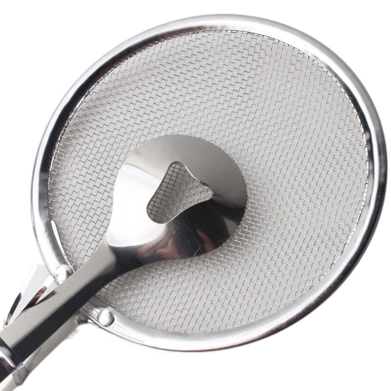 Colador de acero con Clip para alimentos, colador de malla para freidor de bocadillos, barbacoa Tong, filtro malla cuchara, colador de alimentos fritos