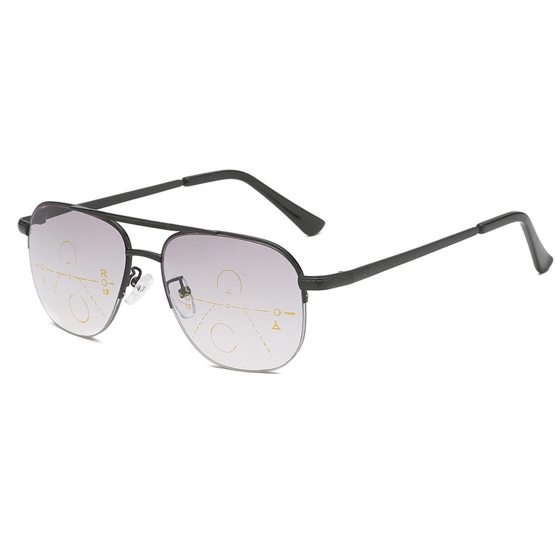Men Women Multifocal Sun Reading Glasses Progressive Gradient Tinted Presbyopic Glasses +1.0 1.5 2.5 Anti Blue Ray Uv Driving