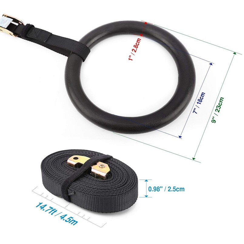 28mm abs gymnastikringe pull-up fitness gym ringe til arm bryst mavemuskel krop styrketræning crossfit træning