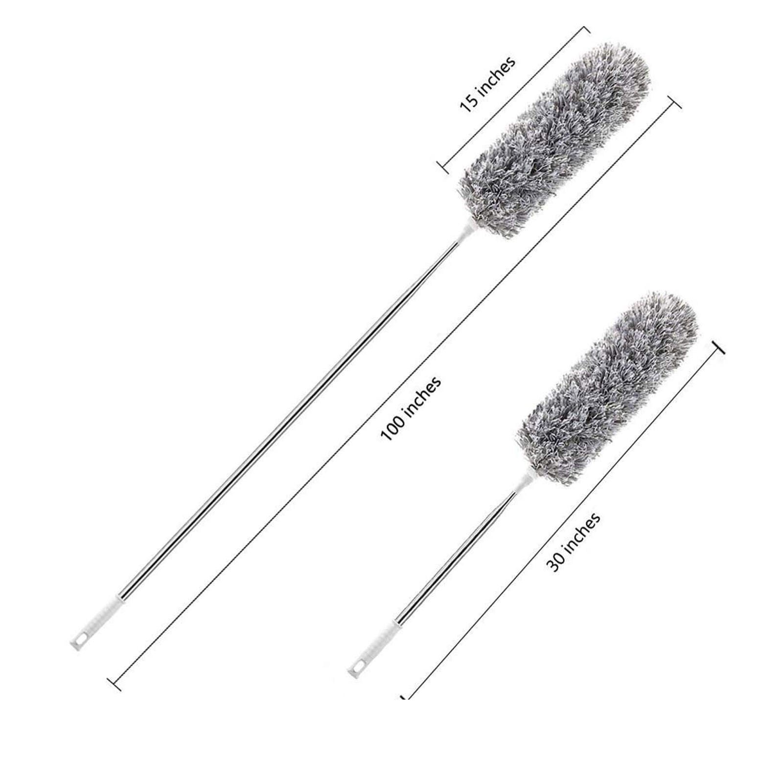 1PC Extendable Feather Duster Stainless Steel Telescopic Dusters Cobweb Duster Head Cleaning Blinds Roof Ceiling Fan Clean #YL10