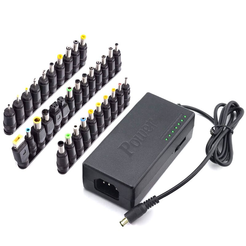 34Pcs Universal Power Adapter 96W 12V To 24V Adjustable Portable Charger For Dell Toshiba Hp Asus Acer Laptops Eu-Plug