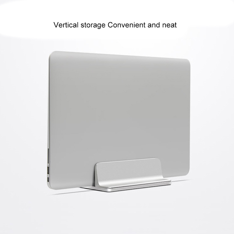 Vertical Laptop Stand Holder For Macbook Air Pro 13 15 Aluminum Desktop Stand With Adjustable Dock Size For Surface Chromebook