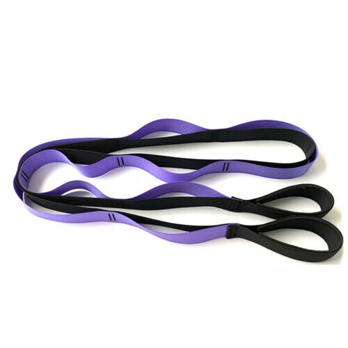 Door Flexibility Cotton Stretching Leg Stretcher Strap for Ballet Cheer Dance Gymnastics Trainer Yoga Flexibility Leg Stretch: Purple