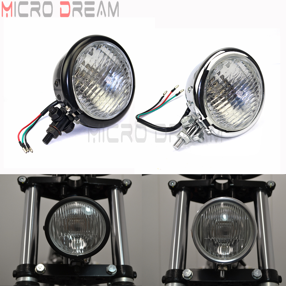 Retro Motorfiets Vintage 4.5 &quot;Koplamp Koplamp Voor Harley Honda Yamaha Suzuki Bmw Vintage Koplampen Cafe Racer Custom Chopper