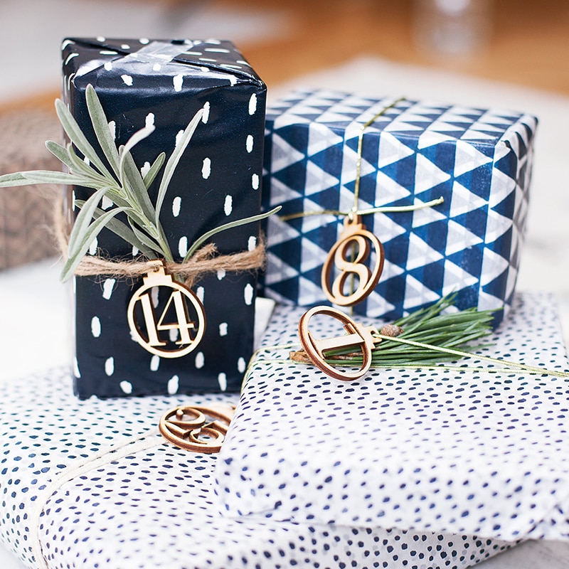 25 stk christmas 1-25 træ jule advent tags nummer hjemme fest julepynt advent