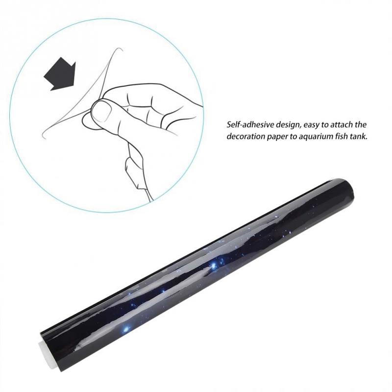 Aquarium Accessories PVC Adhesive Aquarium Fish Tank Stickers Background Poster Backdrop Decoration Paper Aquarium Decoration