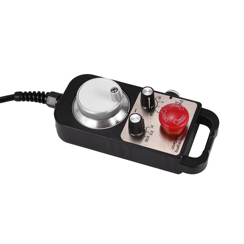Universal Cnc 4 Axis Mpg Pendant Hand Wheel 100 Pulse 5V &amp; Emergency Stop Cnc Router Handwheel 4Axis Type