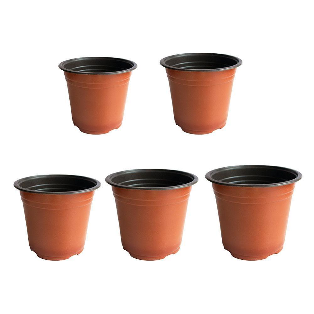 10pcs Flower Pot Plastic Plant Pots Desktop Potted Green Plant Garden Soft Nursery Flowerpot Home Vegetation Tools
