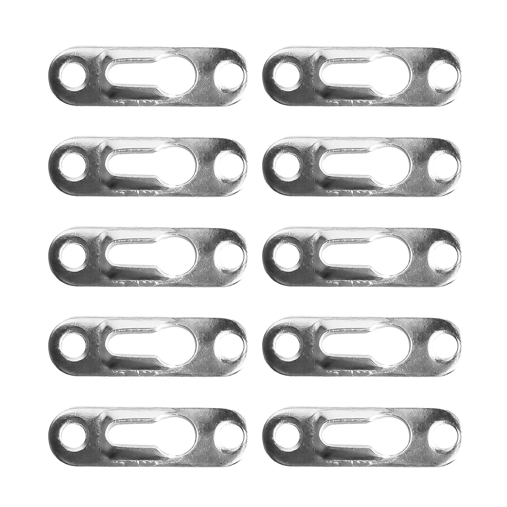 10 Stks/set Metalen Fotohangers 42*13Mm Bronzen Zilverkleurige Zinken Sleutelgathaak Hangend Stuk Fotolijst Kunstwerken Spiegels: Zilver