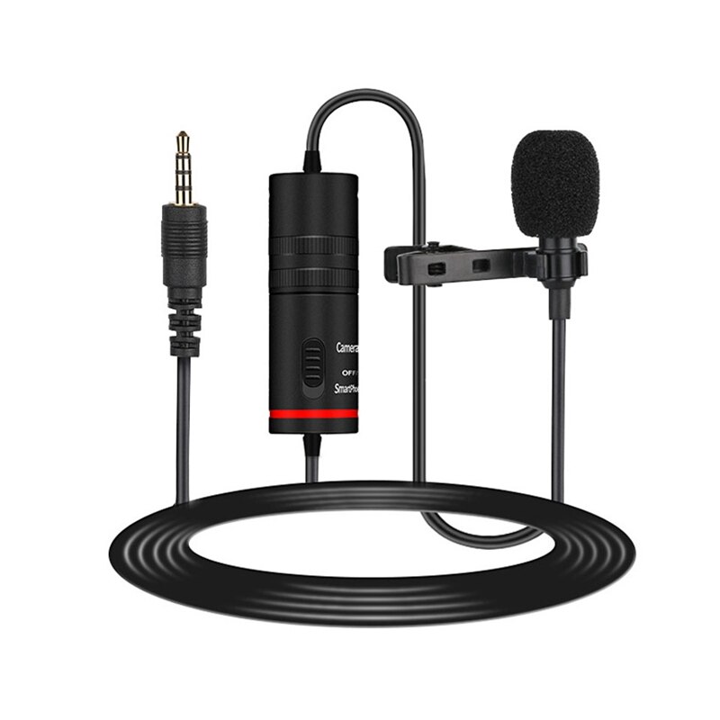 Lavalier Microphone Lapel Condenser Mic Omnidirectional Noise Canceling for Camera and Phone: Default Title