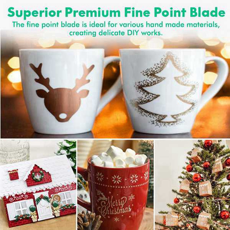 5Pcs Premium Fine Point Cutting Blade Vinyl Replacement Plotter Knives for Cricut Maker +1Pc Holder for Cricut Maker