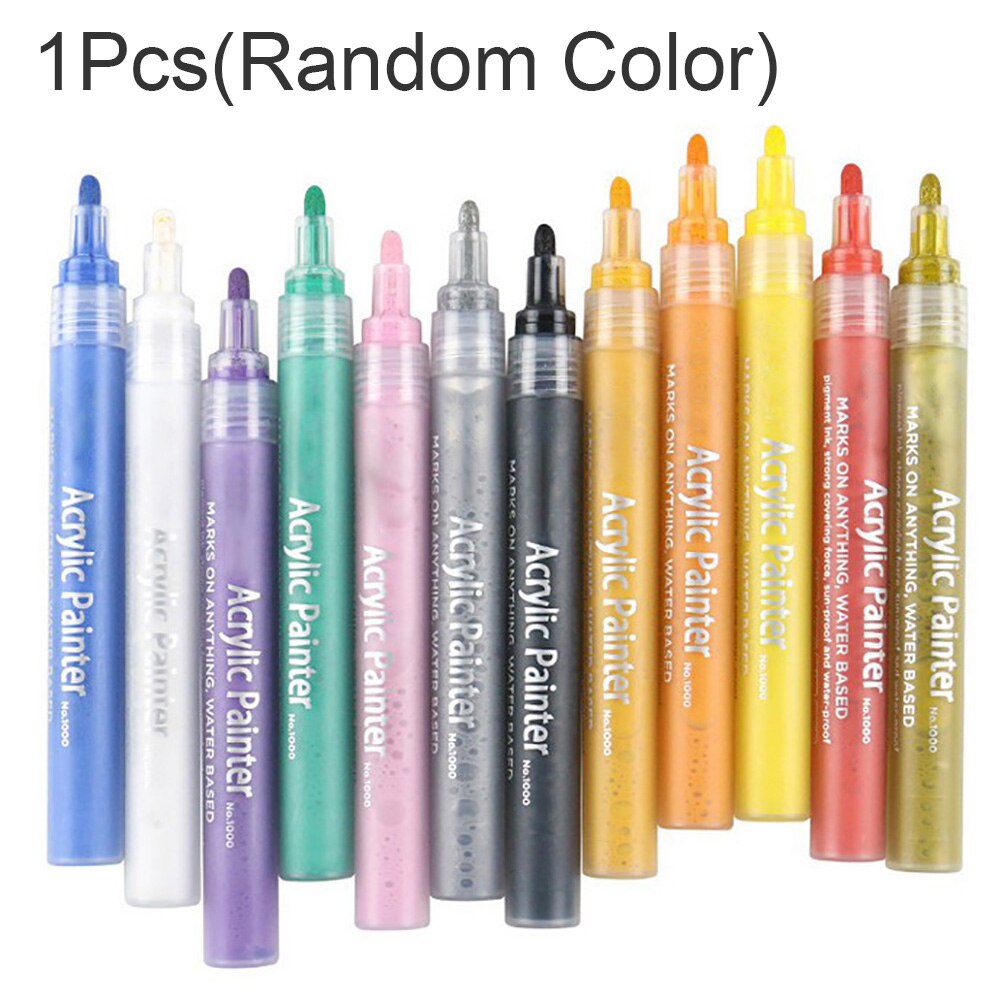 1pcs Marker Pen Waterproof Paint Drawing Pen Permanent Marker DIY Graffti Marker Office School Stationery Student: Default Title