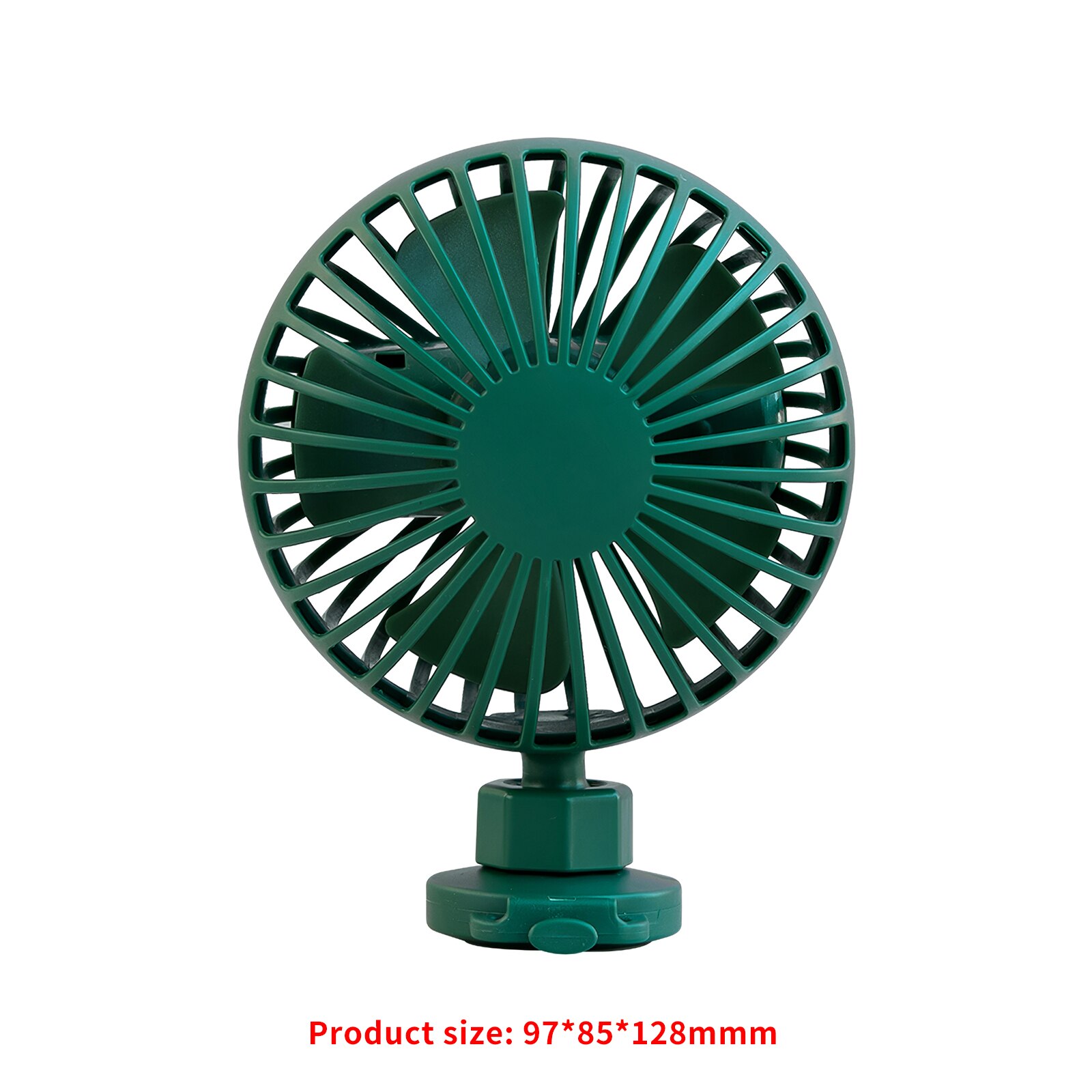 BXT Ventilatore Portatile USB Ricaricabile 2200 MAh - 3 Velocità Con Luce LED - Nero