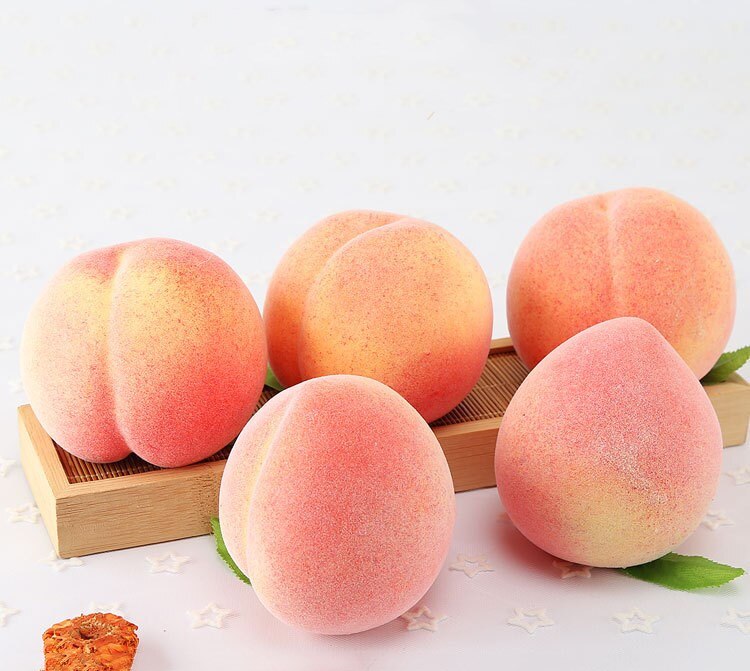 5pcs Artificial Fruit Peach Kindergarten Garden Family Kitchen Decoration Handwork DIY Fruit Peach Decoracion Para Cumplea Os