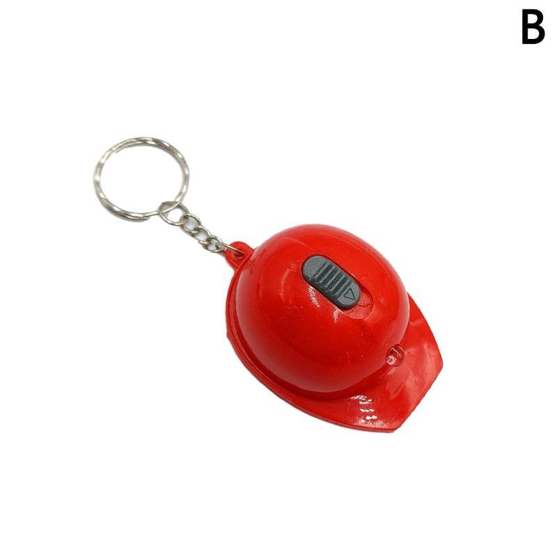 1pc Sicherheit Helm Typ Flasche Öffner Bahre klopfen LED mit Licht Schlüssel Ring mit Licht Tasche Anhänger