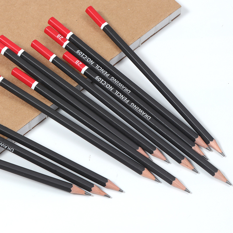 1Pc Sketch Pencil HB 2B 3B 4B 5B 6B 8B 10B 2H 3H Soft Medium Hard Carbon Pen Office School Drawing Pencil