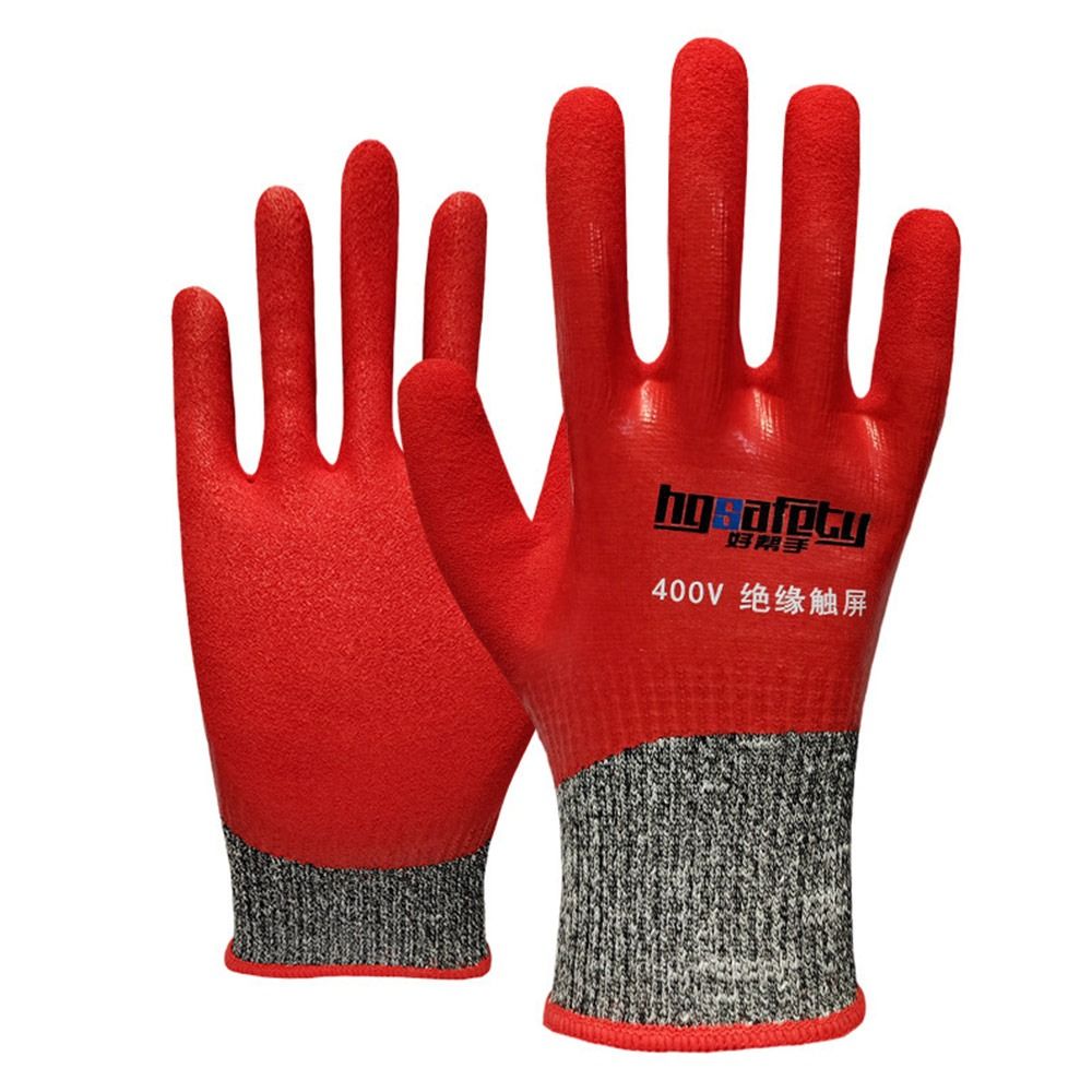Gants Isolants Ultra-Minces pour Électricien, Résistants à la Tension 400V/500V, en Caoutchouc, Écran Tactile, Isolation Isotindustrielle: Rouge