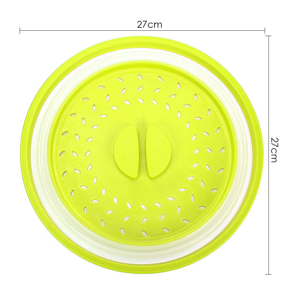 Silicone Folding Microwave Cover Lid Safety and Non-toxicity Long Service Life Plate Cover Colander Strainer for Vegetable: Silver