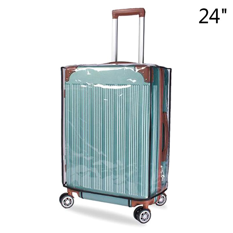 1PC 20-30'' PVC Transparent Travel Luggage Protector Suitcase Dust Cover Waterproof Travel Accessories: 24inch