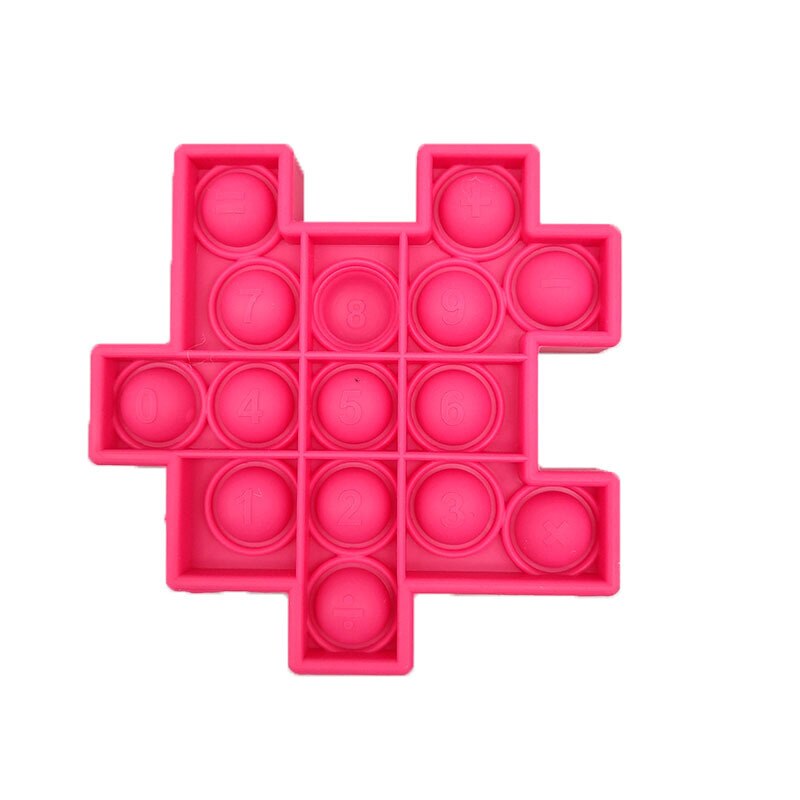 Cube Toy Silicone Press Ball DIY Combination Box Children's Decompression Adult Desktop Office Decompression Toys: Rose