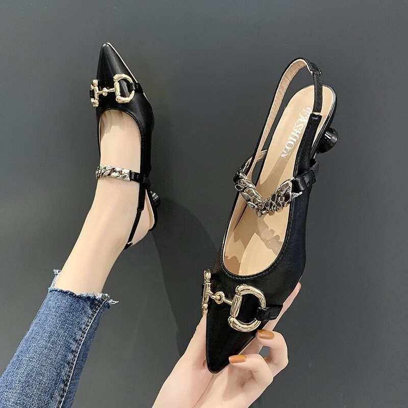 Merk slingback dames pumps luxe strass vlinder feest bruidsschoenen hoge hakken zomer gala schoenen sandalen