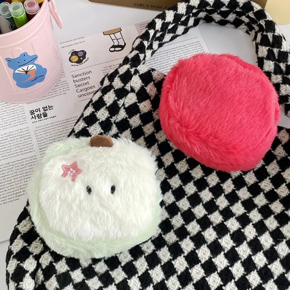 Kawaii Cartoon Mini Apple Plush Zero Wallet Girl Cute Plush Coin Wallet Key Storage Bag Children's Party