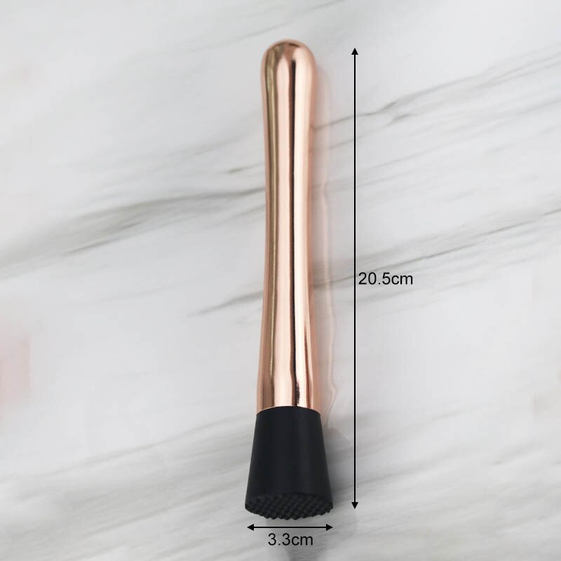 Edelstahl Obst Stampfer Bar Werkzeug Mehrzweck Hause Liefert Cocktail Zubehör Mischen Stock Eis Unterbrecher: Rose Gold