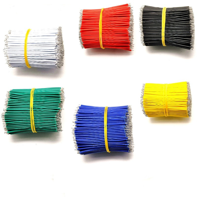 100 stks/partij Vertind Breadboard PCB Soldeer Kabel 24AWG 5 cm Fly Jumper Wire Kabel Tin Dirigent Draden Connector draad