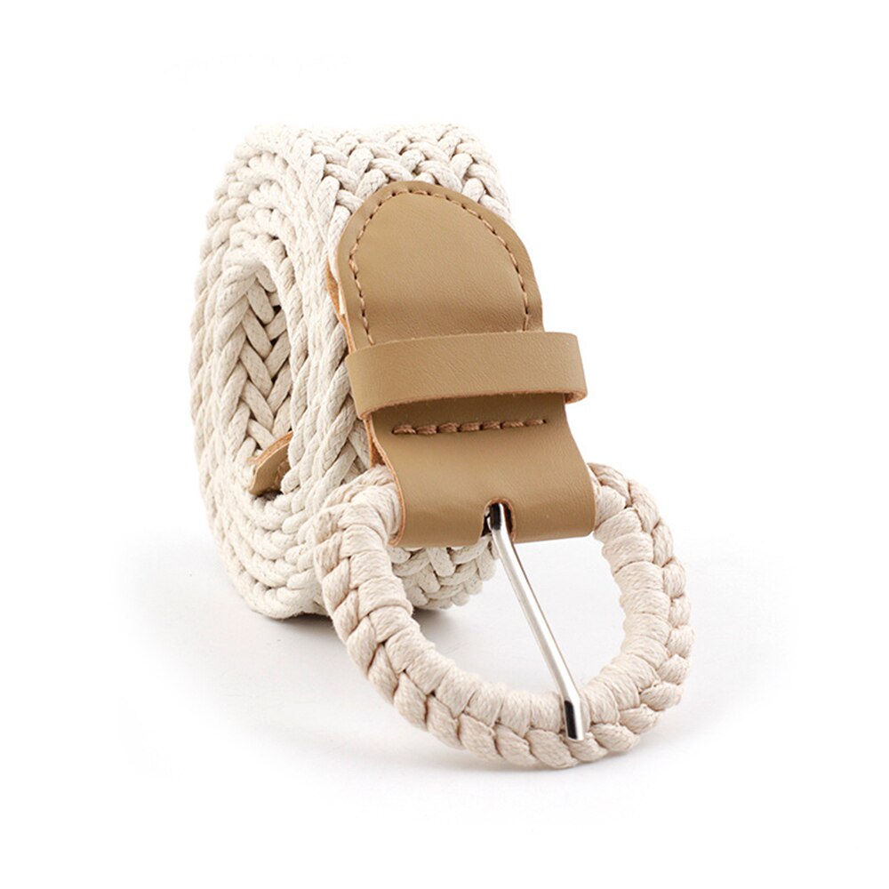 Geweven Vrouwen Riem Gevlochten Riem Voor Vrouwen Kaki Casual Bohemian Stijl Henneptouw Wax Vlas Linnen Riem 109Cm