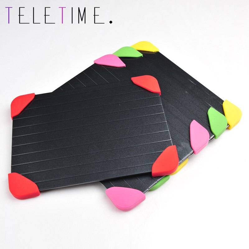 Fast Defrosting Tray Thaw Frozen Food Meat Fruit Quick Defrosting Plate Board Defrost Kitchen Gadget Tool With Diversion Trench