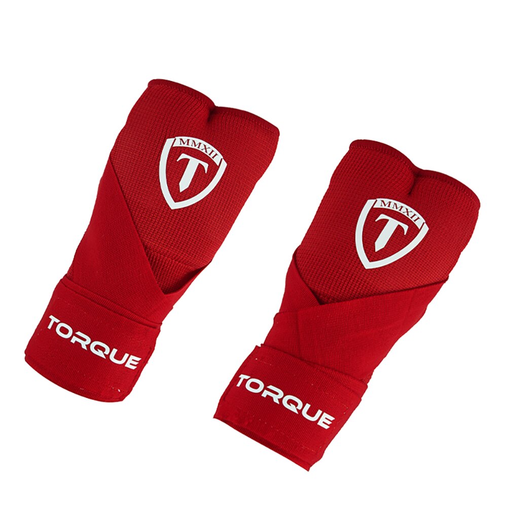 DREHMOMENT Gel Hand wickelt Elastische Boxen Handschuhe für Männer Erwachsene freundlicher Ausbildung Kampf Kickboxen Sparring Muay thailändisch Sport Ausrügestochen: rot / M