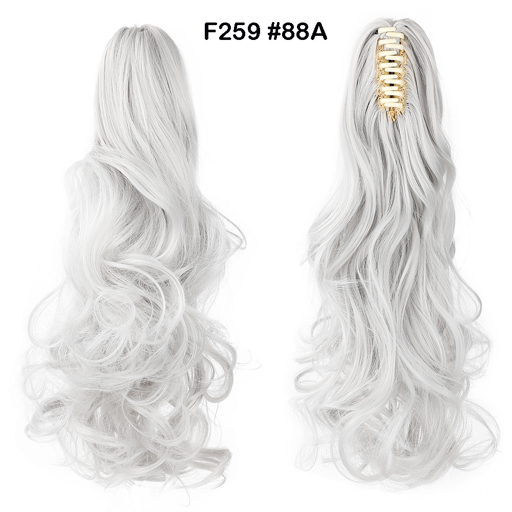SHANGZI – Extension synthétique queue de cheval tressée, postiche queue de cheval noire pour femmes: F259 88A