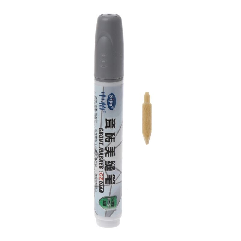 Grout Pen Tile Gap Repair 3 Colors Pen White Tile Refill Waterproof Mouldproof White/Grey/Yellow: Gray