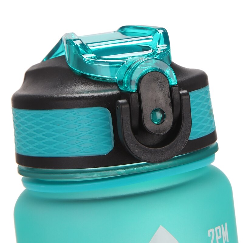 1000ML Tritan Fitness Sports Water Bottle With Time Marker&amp;Straw Large Wide Mouth Leakproof Durable