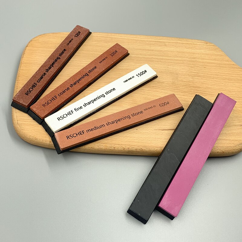 Coarse and fine polished leather knife sharpener whetstone sharpening stone kitchen toolssharpener bar sharpener fixing system