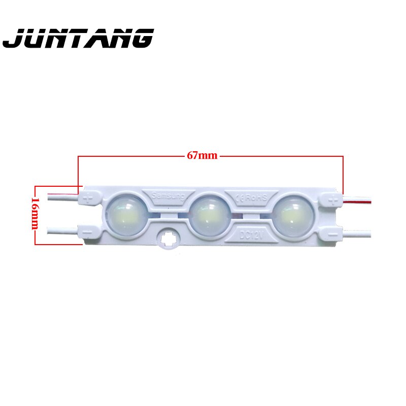 led module SMD 5730 3 LED lighting module DC12V waterproof highlight LED module 1.2W advertising light lens module
