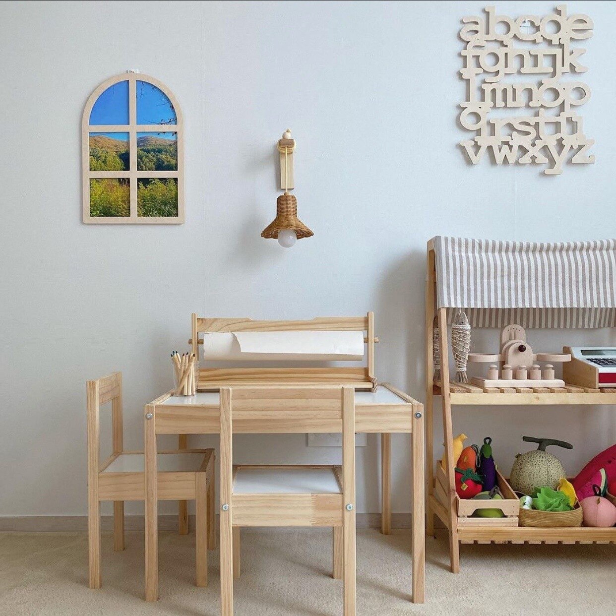 Decoración nórdica para cuarto de Bebé y Niño, tablero decorativo para habitación de niño y niña, letras de madera para el hogar