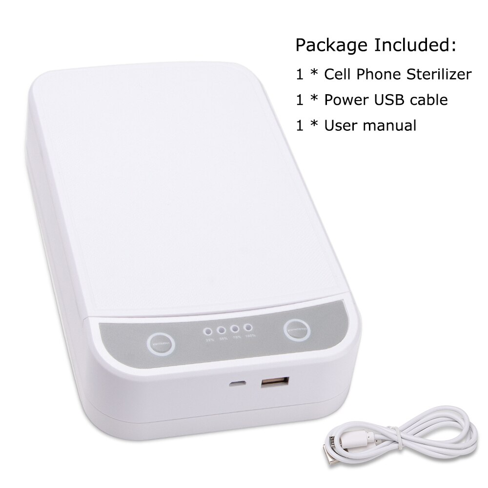 Portable UV Sterilizing Box Disinfector Multifunctional Cellphone UV Light Sanitizer Box with Aromatherapy and Charging Function: with USB Cable