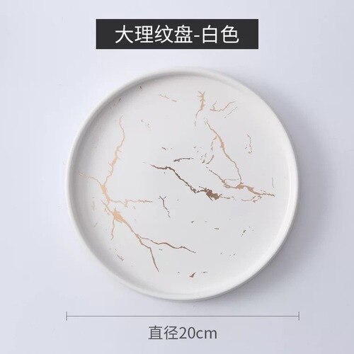 Westerse steak plaat thuis persoonlijkheid creatieve gemarmerd keramische plaat schotel chinese antieke kom trays decoratieve China: A