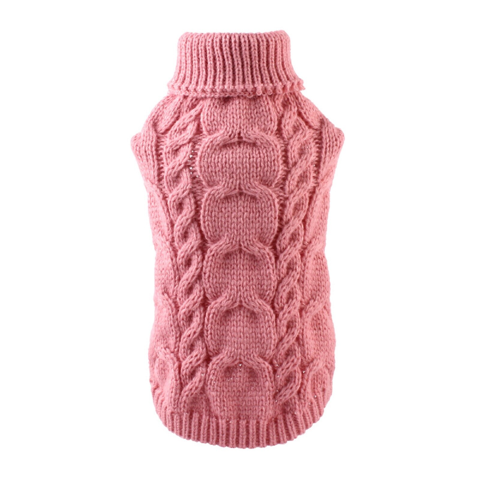 Dog Clothes Winter Warm Coat Classic Sweater Soft Costume Fleece Sweater Outfit For Small Dogs Chihuahua Jacket Coat Clothing: Hot Pink / M