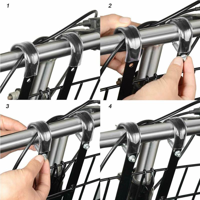 Cykelkurv forreste bag taske foldbar metal wire taske opbevaring cykelkurv mountainbike transport  d3 s 0