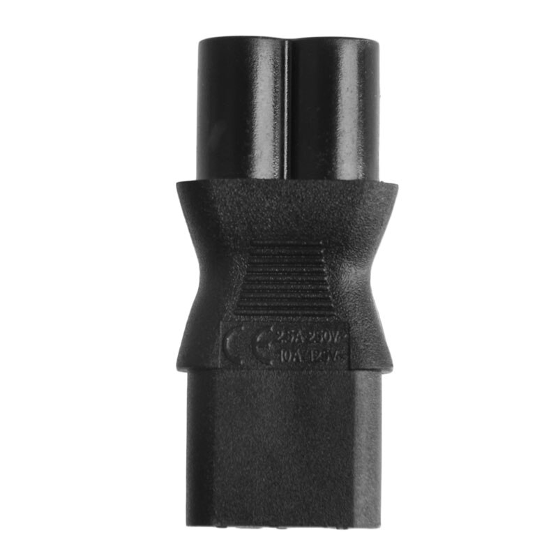 IEC 320 3-Pin C13 Female To C6 Male Cloverleaf Plug AC Power Adapter Converter HX6C