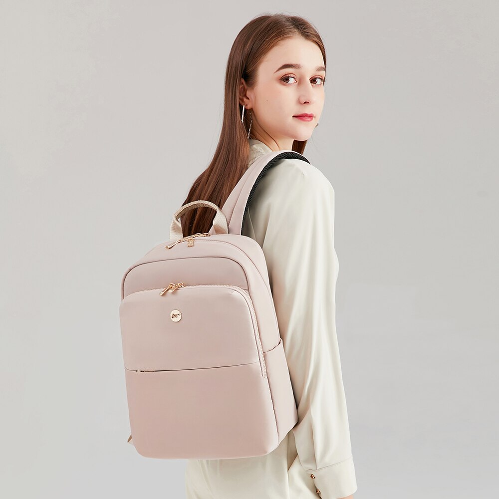 Anti Theft Waterproof Laptop Backpack 13.3 14 15.6 Inch Daily Work Business Backpack School back pack mochila for Women: 15inch-Lotus