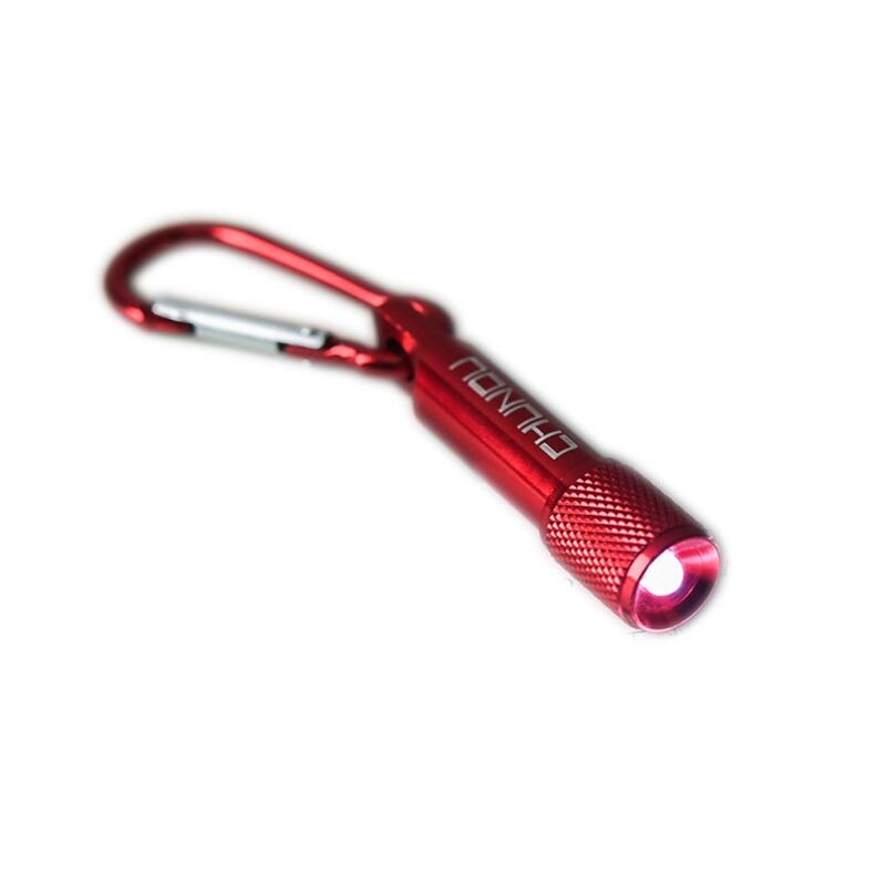 mini Tasca portato Torcia Portatile di Keychain portato Luce di Campeggio della Torcia Elettrica Della Torcia: rosso
