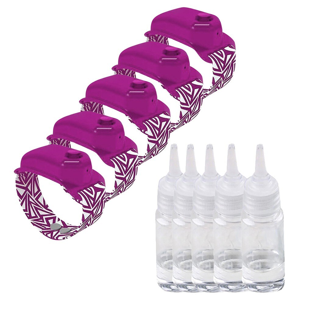 5Pc Handdesinfecterend Doseren Draagbare Armband Polsband Hand Dispenser Sub-Verpakking Siliconen Wassen Hand Gel Clean Tool 10ml: 4