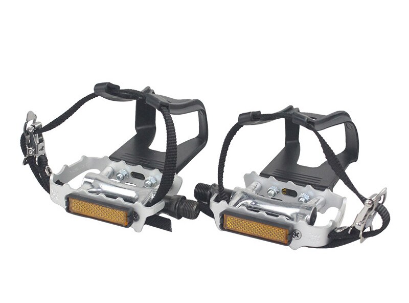 Wellgo M248DU Bicycle Pedal MTB Road Bike Pedals Aluminum Alloy bearing pedal with Dog's Mouth Bicycle Parts: Silver