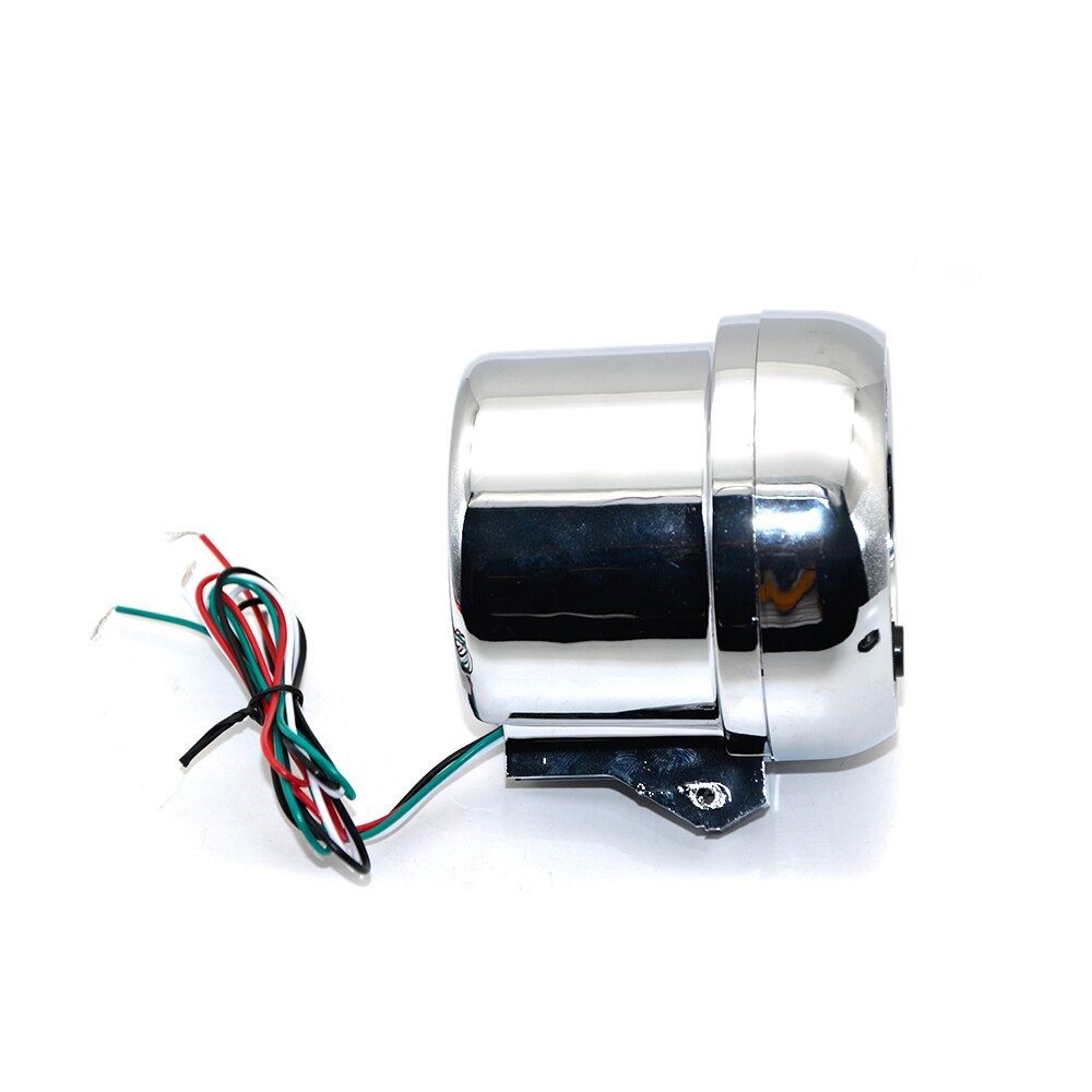 3.75" 95mm White Electrical Tachometer RPM Gauge With Internal Shift Light 4 6 8 Cylinders Chrome Rim